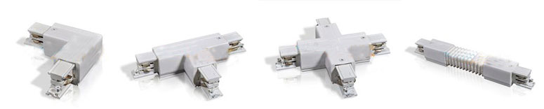 Spotlight accessaries of X T L shape 4 wires 3 phase led track light connector Track joint,Track connector