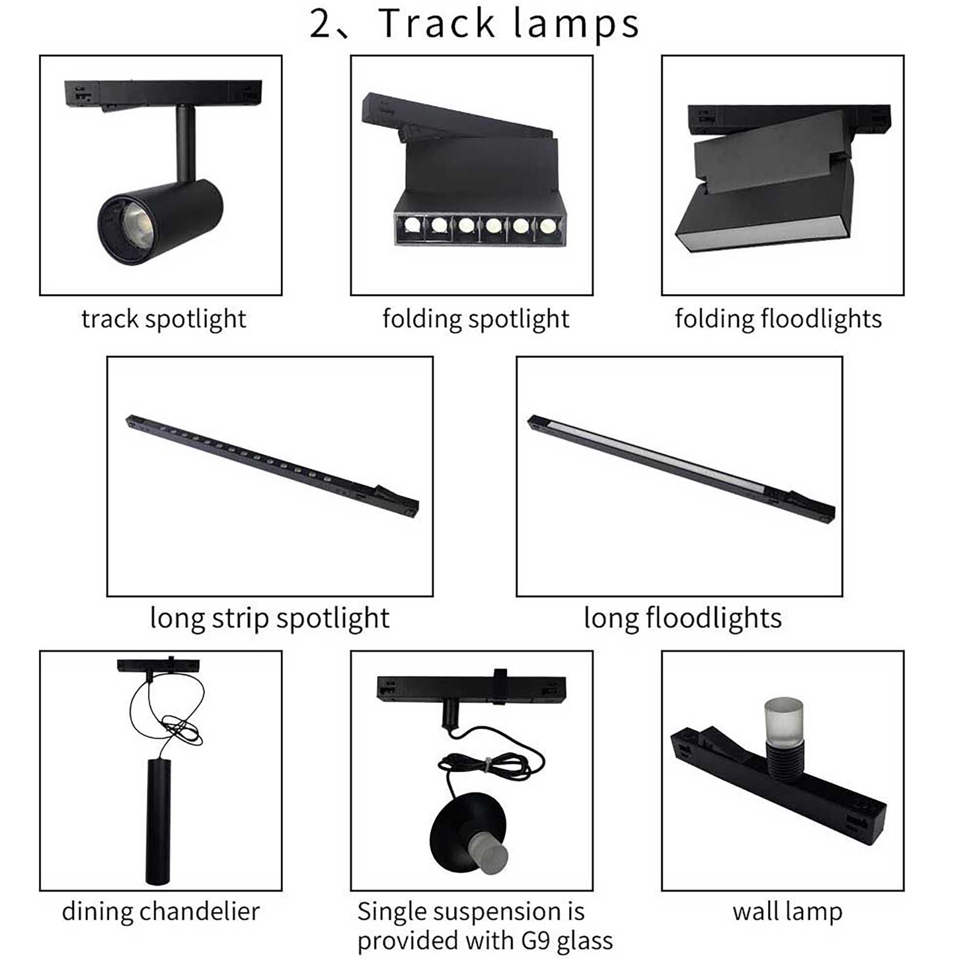 LED spot light Magnetic Track Warm White Euro Modern IP44 Aluminum CE/UL Spotlight Ceiling Pendant Light LED Track Light